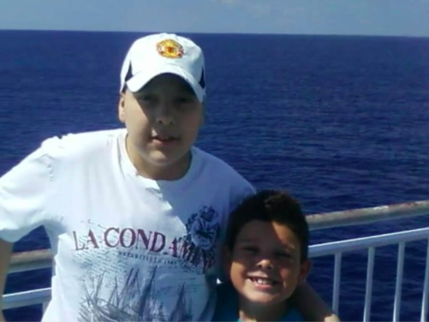 Isaac with his late brother