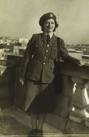 Rita Zammit proud in her uniform 