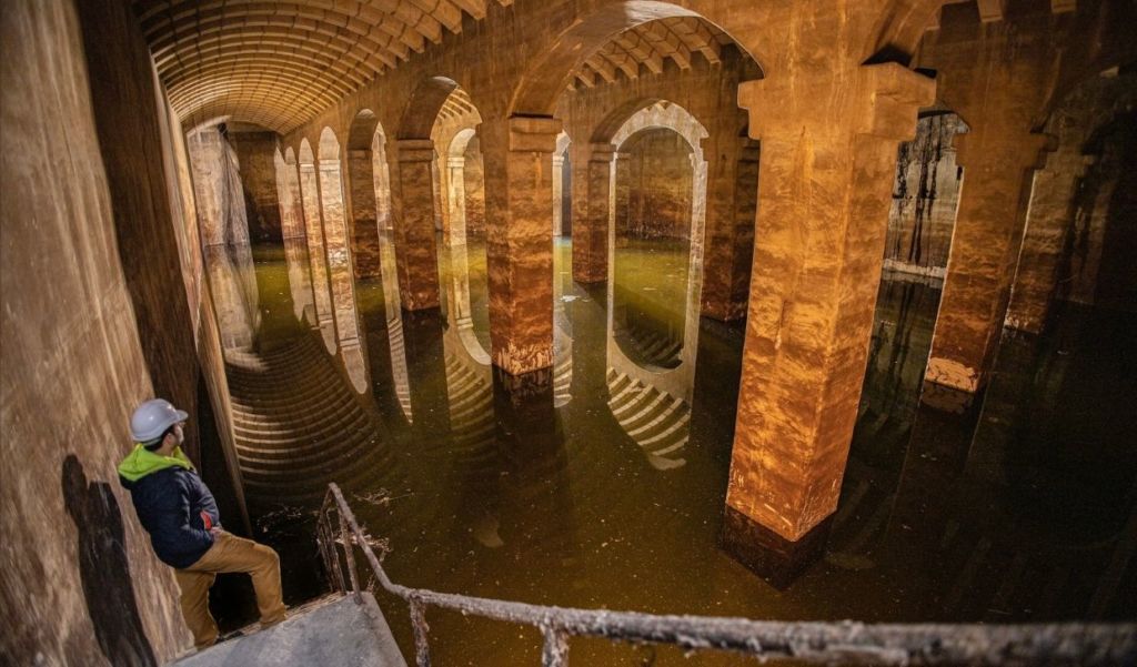 Image Credit: Steve Mallia/ Il-Gibjun - Addolorata Reservoir – Located on the outskirts of the Cemetery which was excavated at around 1860’s to serve for irrigation purposes with a volume capacity of 7000m3. Standing 9 meters high on 17 pillars constructed all out of limestone and plastered for water proofing, it is one of the best preserved reservoirs that exist today.