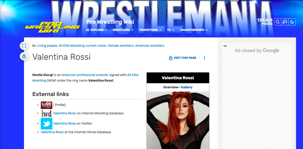 The official Valentina Rossi wrestling page 