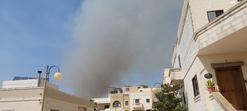 A photo of the explosion as seen from Mtarfa