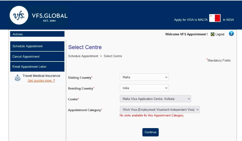 People who try to book appointments through VFS Global are often being told that no slots are available