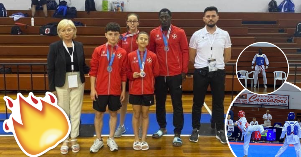 Atleti di taekwondo maltesi con quattro medaglie agli Small Country Games