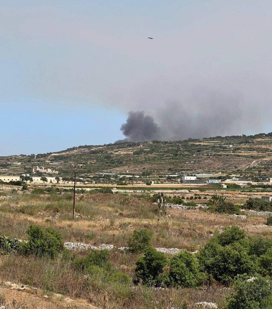 A photo of the explosion as seen from Mġarr 