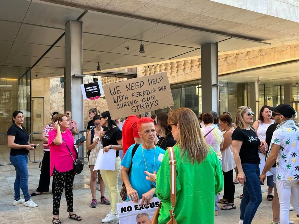 A recent protest for animal rights outside Parliament