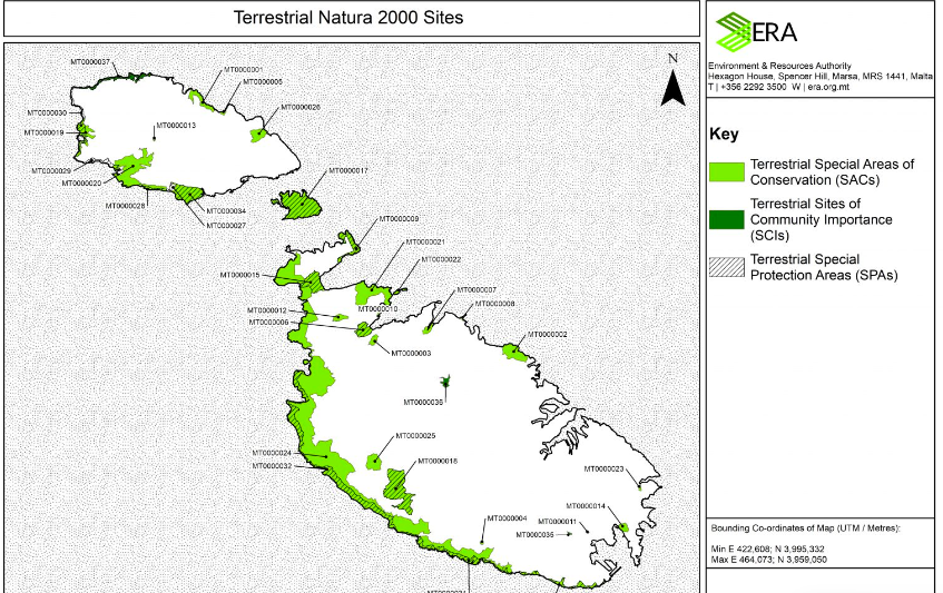 Natura 2000 Sites in Malta 