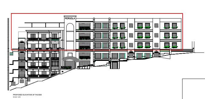 Proposed elevation of facade