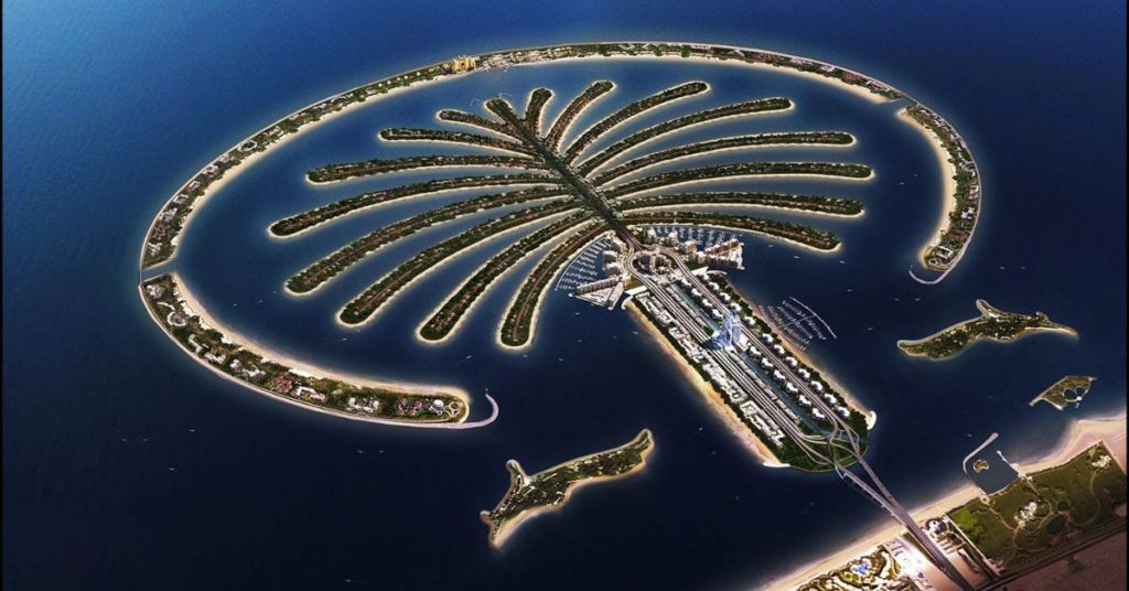 Palm Island on the coastline of Dubai cost upwards of $14 billion to build