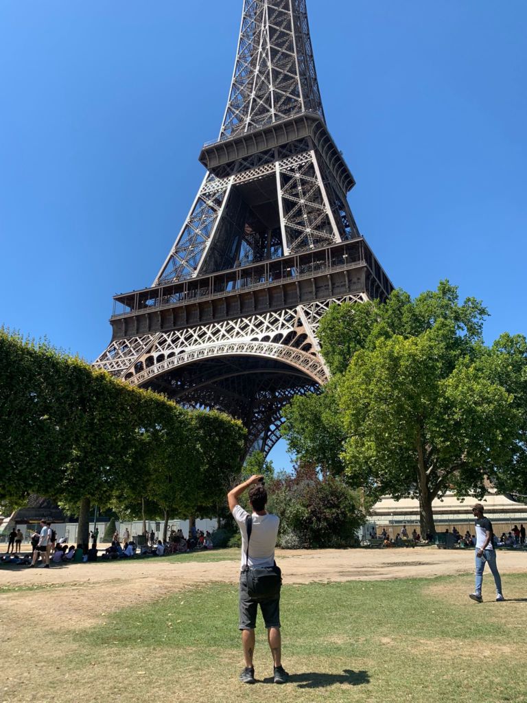 Videography and content creation expert Andrew Mizzi - from Malta - capturing shots of the Eiffel Tower in Paris