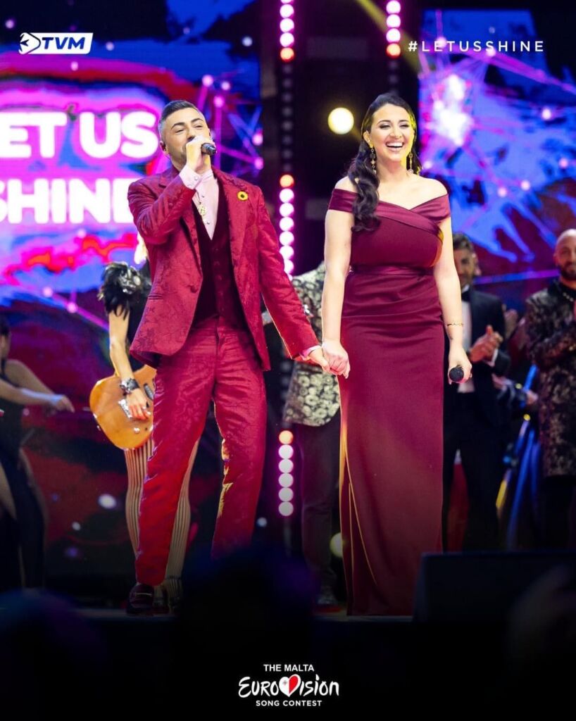 Amber and Glen did a great job hosting this year's Malta Eurovision Song Contest (souce: Amber Bondin Facebook)