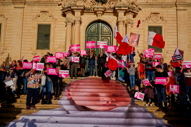A protest last December against the proposed abortion bill