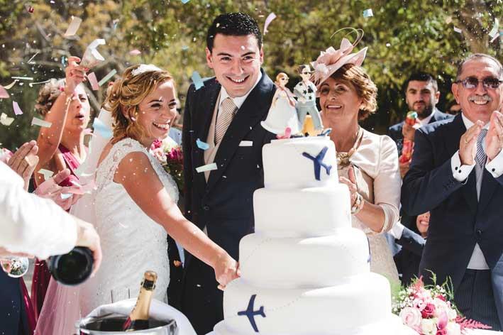 Steve Ellul with his wife Marisianne at their wedding