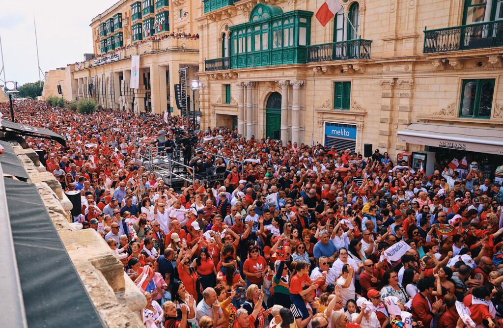 Labour Party's rally in Valletta today, May 1st