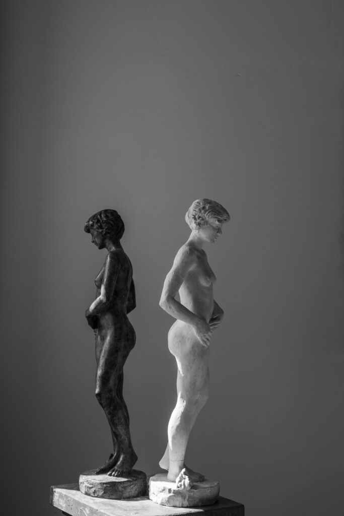 'The two Rebeccas', presented in both plaster and bronze.