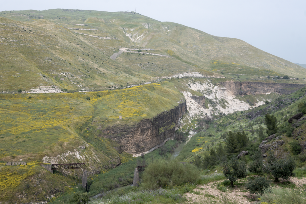 The occupied Syrian Golan Heights seen from Jordan