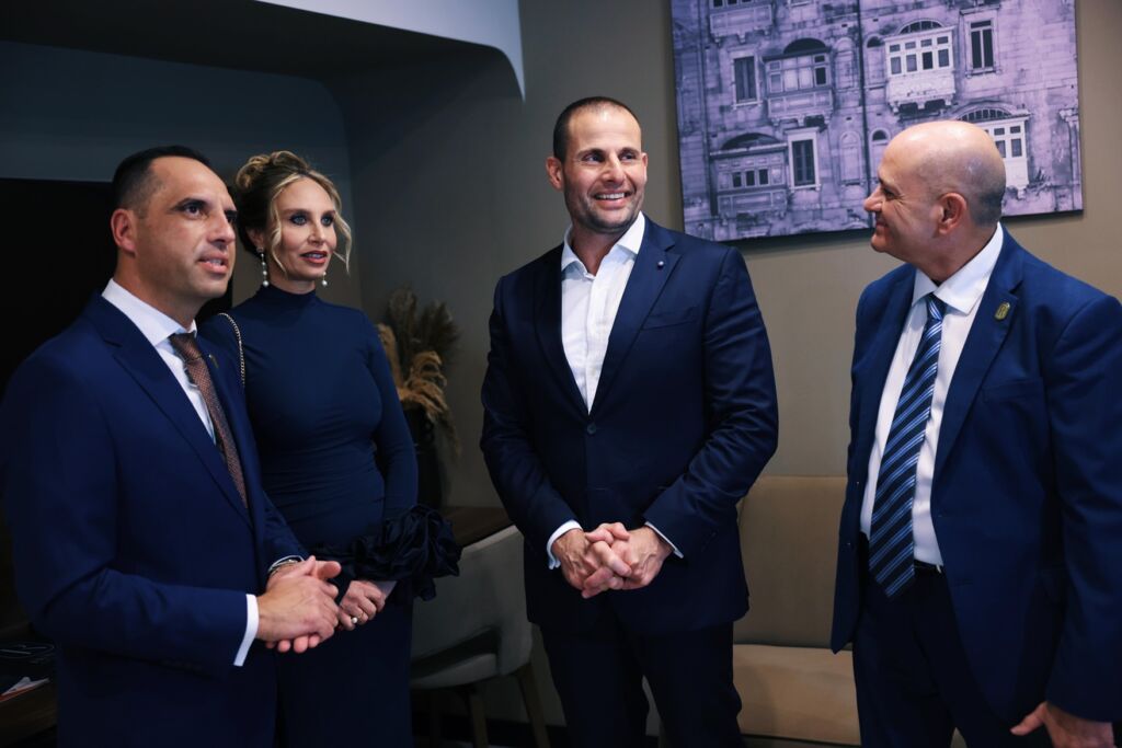 From left to right; Jason Paul Vella & Romualda Vella, Directors, Royale Boutique Hotels, Robert Abela, Prime Minister of Malta and Marco Abdilla, Chief Operating Office, Royale Boutique Hotels
