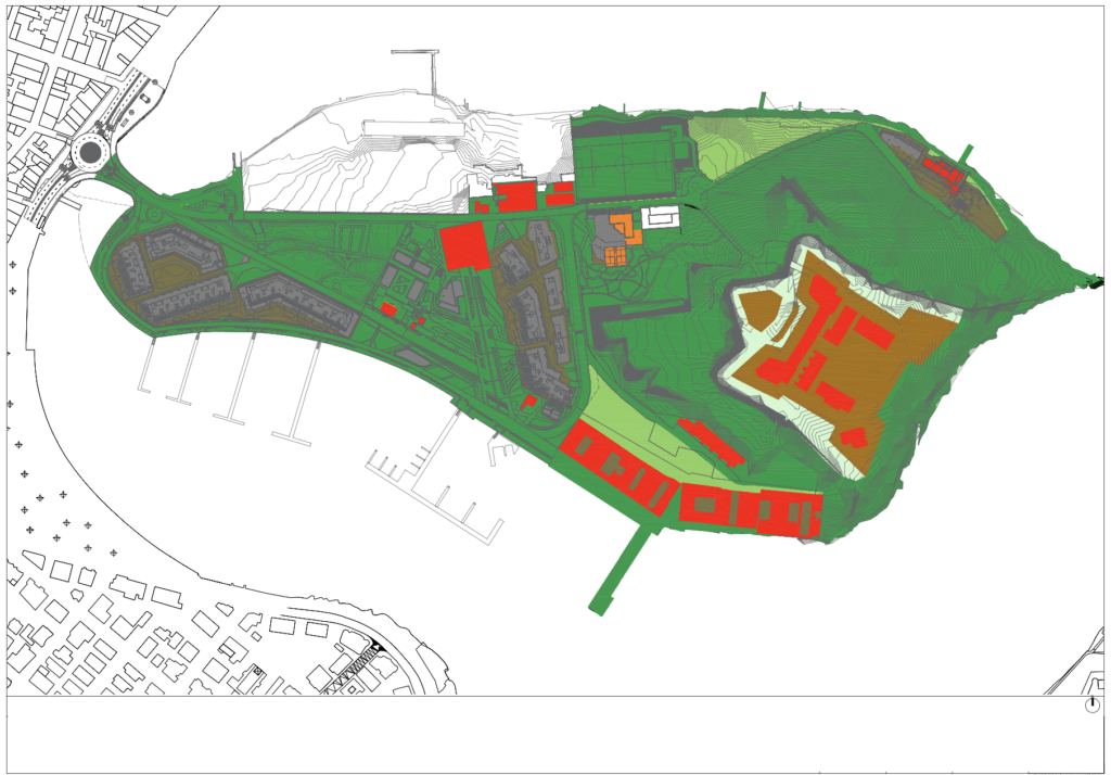 175,000sqm of public open space equivalent to more than 60% of MIDI's concession.