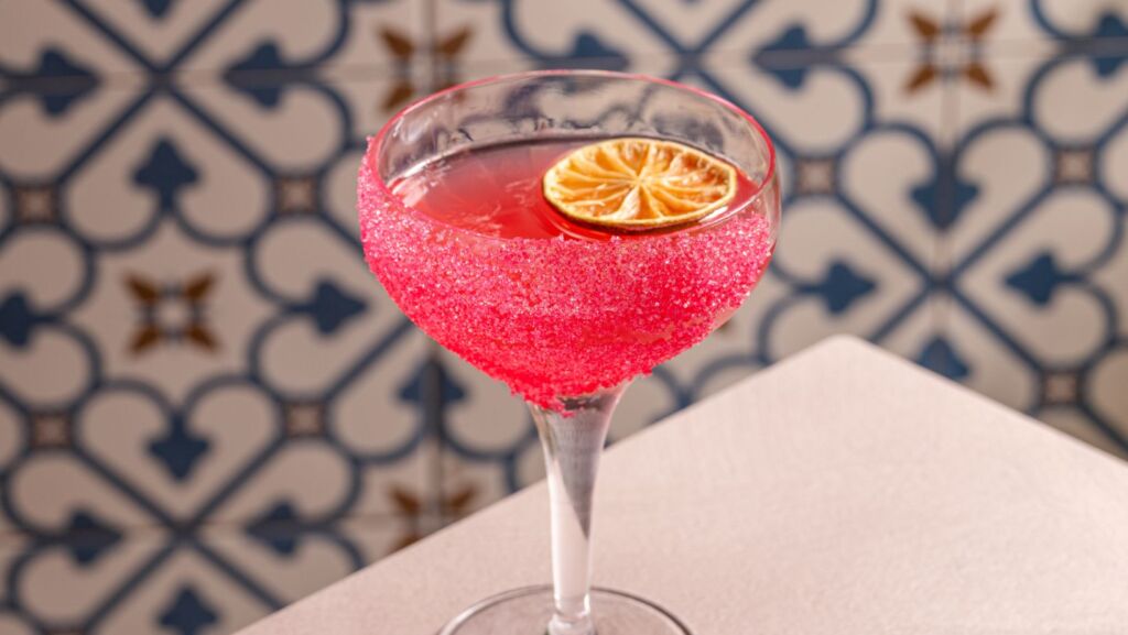 Sweet, vibrant and impossible to resist, the Bubblegum Bloom Cocktail